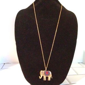 Elephant Pendant Necklace Open Trunk